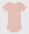 Babies' Short-Sleeved Openwork Bodysuit SALINE pink