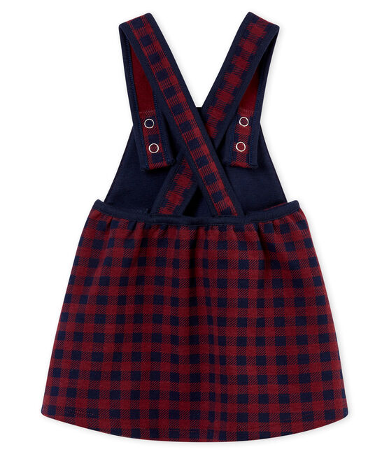 Baby girl's gingham dress OGRE red/SMOKING blue