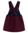 Baby girl's gingham dress OGRE red/SMOKING blue