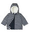 Striped Baby Boys' Down Jacket SMOKING blue/MARSHMALLOW white