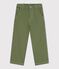 Children's cotton carpenter-style trousers OLIVINE green