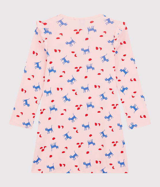 Long-Sleeved Cat Themed Nightdress MINOIS pink/MULTICO white