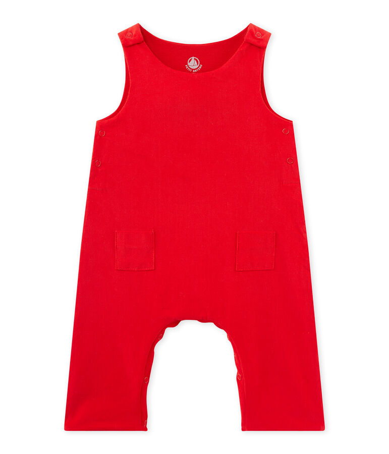 Baby boy's velours overalls FROUFROU red