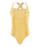 Girls' One-Piece Swimsuit BAMBOO yellow/MARSHMALLOW white