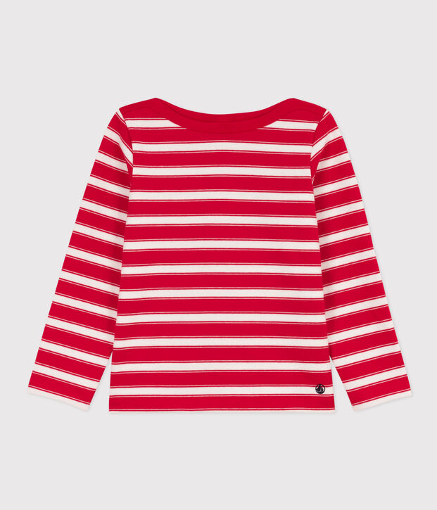 Children's Unisex Thick Cotton Breton Top red/white