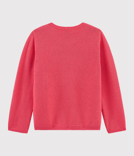 Girls' Wool and Cotton Pullover ROSE FLASHY pink