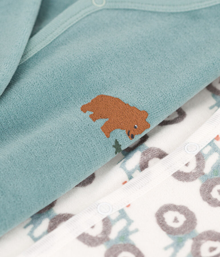 Babies' Velour Pyjamas 2-Pack multicolor