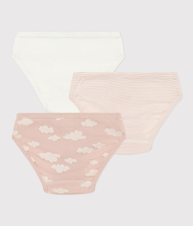Girls' Cloud Patterned Cotton Briefs - 3-Pack multicolor
