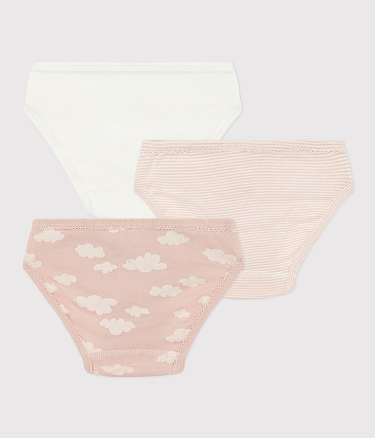 Girls' Cloud Patterned Cotton Briefs - 3-Pack multicolor