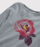 Girls' Screen Printed T-Shirt SUBWAY CHINE grey
