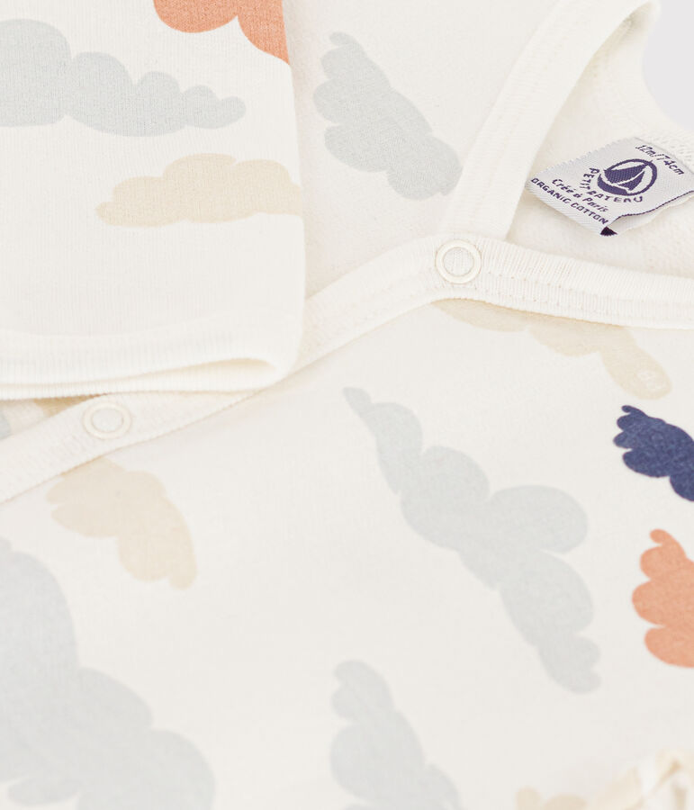 Patterned Fleece Sleepsuit white/multicolor