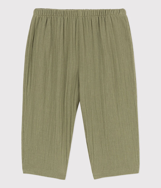 Babies' Cotton Gauze Trousers green