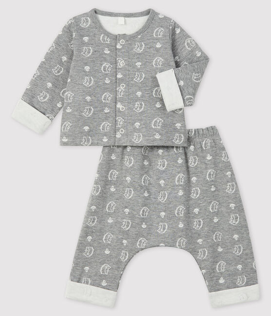 Baby S Patterned Weave Tube Knit Two Piece Petit Bateau