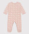 Velour Pink Whale Sleepsuit SALINE /MARSHMALLOW