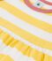 Babies' Sleeveless Striped Jersey Dress ORGE yellow/MARSHMALLOW white