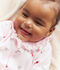 Babies' floral cotton pyjama suit with a collar pink/multicolor