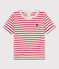 Babies' Stripy Cotton Short-Sleeved T-Shirt MONTELIMAR /PEPS