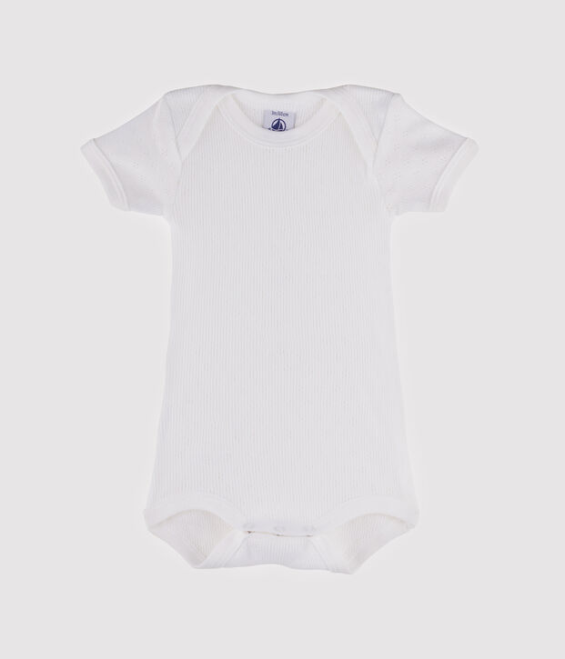 Baby Girls' Short-Sleeved Bodysuit white