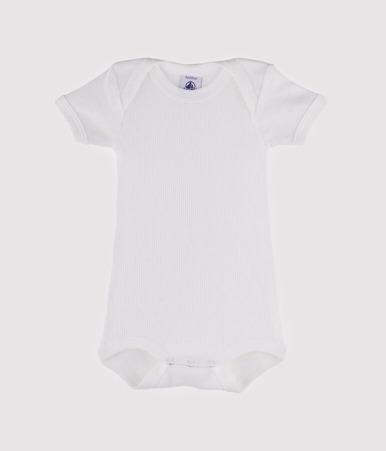 Baby Girls' Short-Sleeved Bodysuit white
