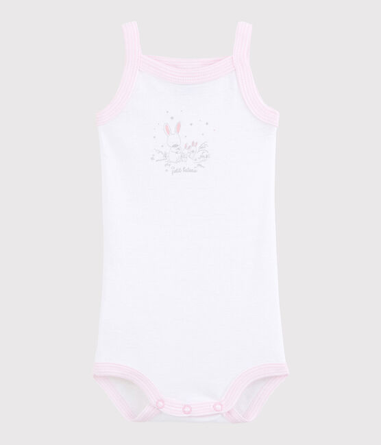 Baby Girls' Strappy Bodysuit ECUME white/DOLL pink