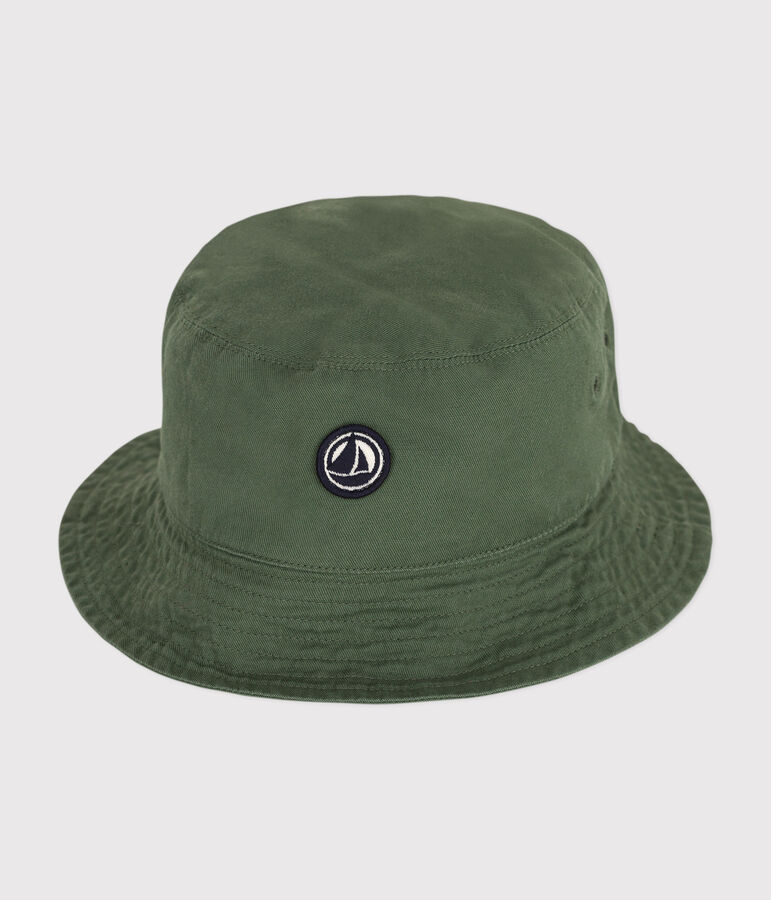 Babies' Plain Cotton Bucket Hat CROCO green