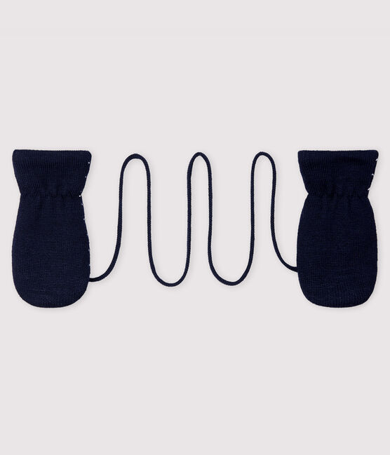 Baby's unisex fleece-lined mittens SMOKING blue