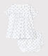 Baby girl's flower print dress with bloomers in poplin