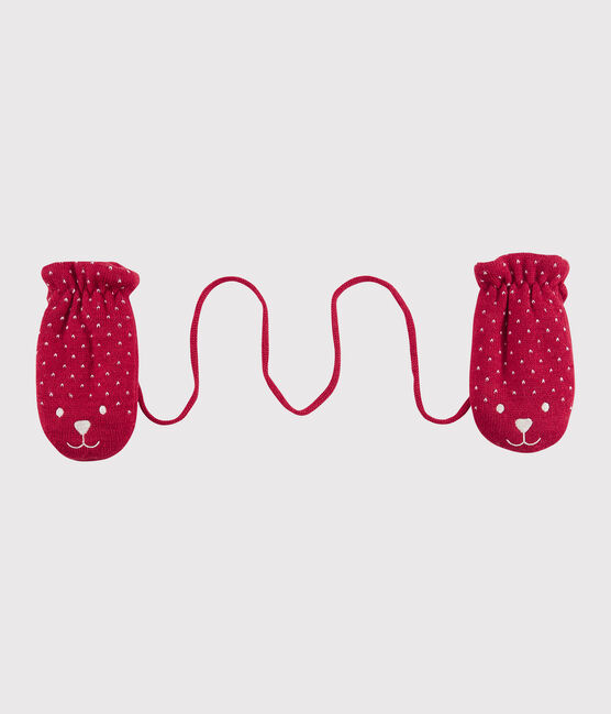 Babies' Microfleece-Lined Mittens TERKUIT red