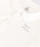 Babies' tube-knit pyjamas MARSHMALLOW white