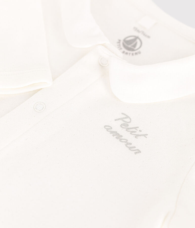 Babies' tube-knit pyjamas white