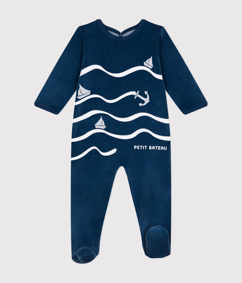 Dors bien en velours b&eacute;b&eacute; blue