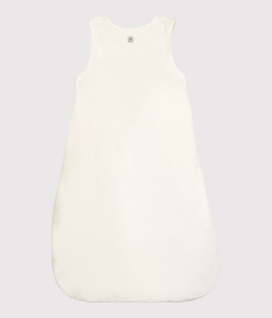 Unisex Organic Cotton Velour Baby Comforter MARSHMALLOW white