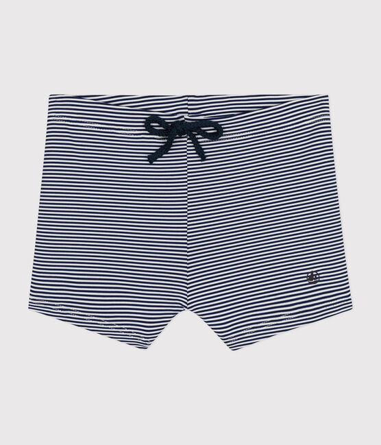 Babies' Swim Shorts MEDIEVAL blue/MARSHMALLOW white