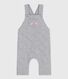 Babies' long dungarees in plain thick cotton