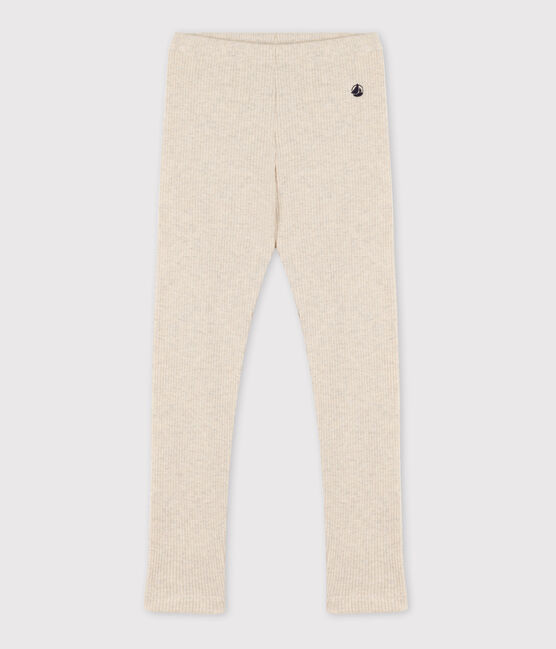 Girls' Cotton Leggings MONTELIMAR CHINE beige