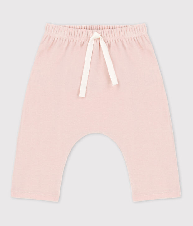 Babies' Cotton Velour Trousers pink