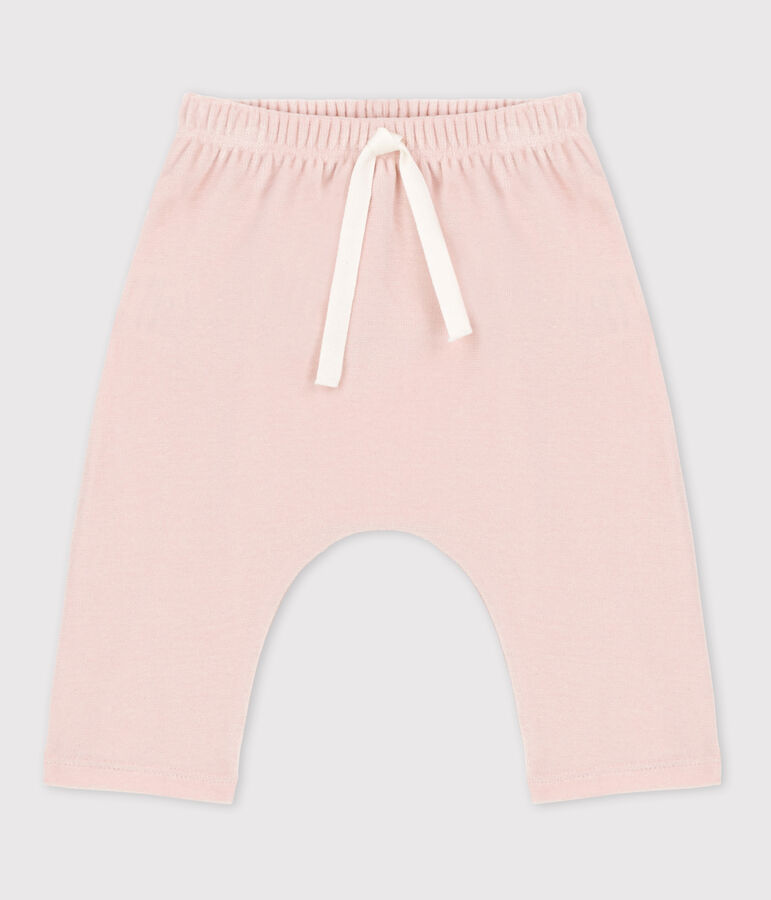 Babies' Cotton Velour Trousers SALINE pink