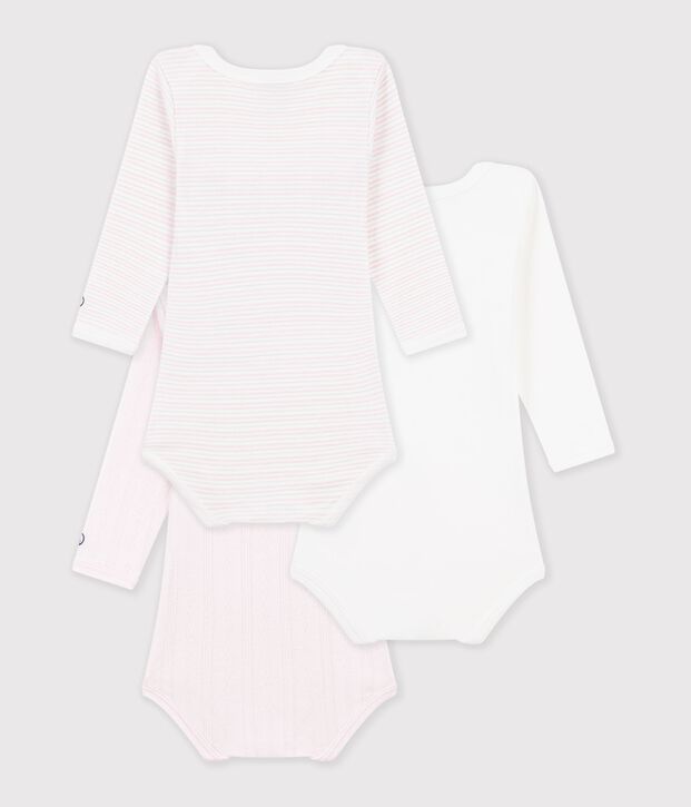 Lot de bodies manches longues en coton multicolor