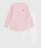 Children's velour nightdress and leggings JOLI pink/MULTICO white