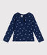 Children's long-sleeved floral cotton T-shirt