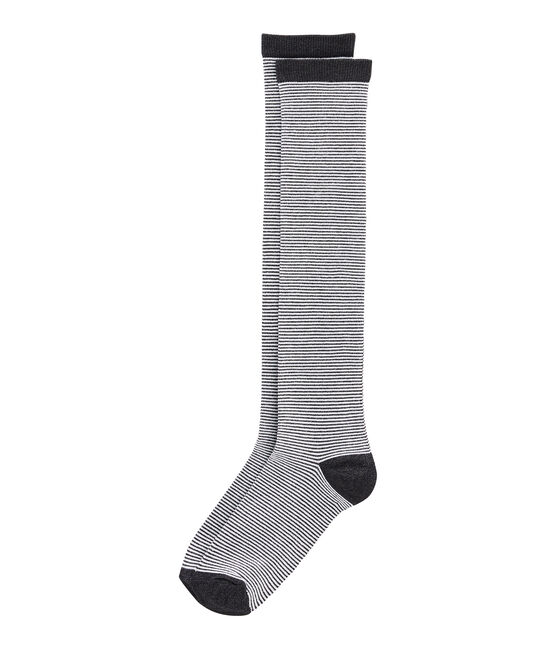 Women's High Socks SMOKING blue/MARSHMALLOW white