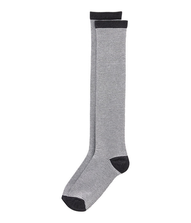 Women's High Socks blue/white