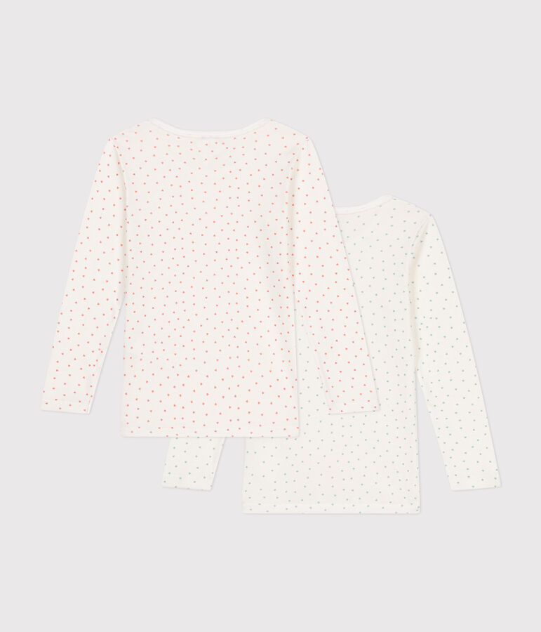 Girls' Heart Long-Sleeved Cotton T-Shirts - 2-Pack multicolor