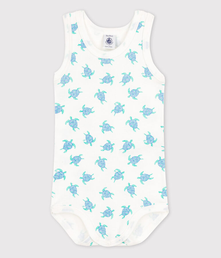Baby Boys' Sleeveless Bodysuit MARSHMALLOW white/VERT