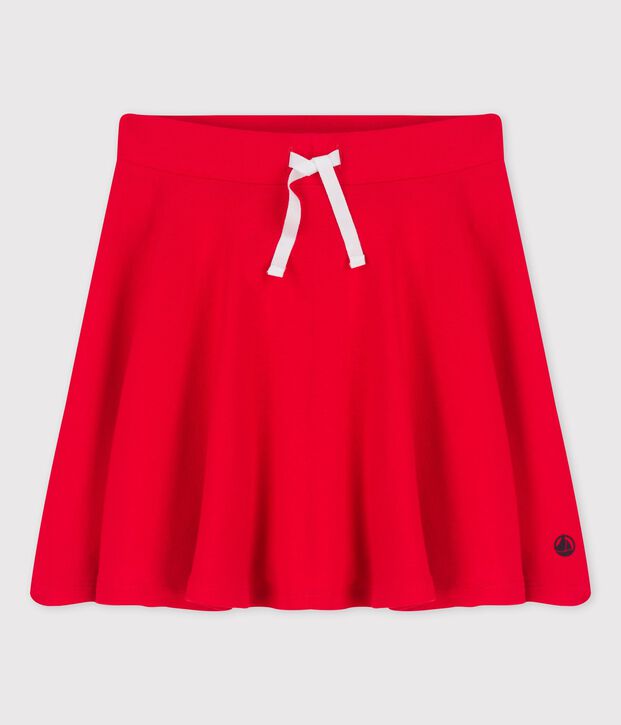 Girl's Organic Cotton Skirt red