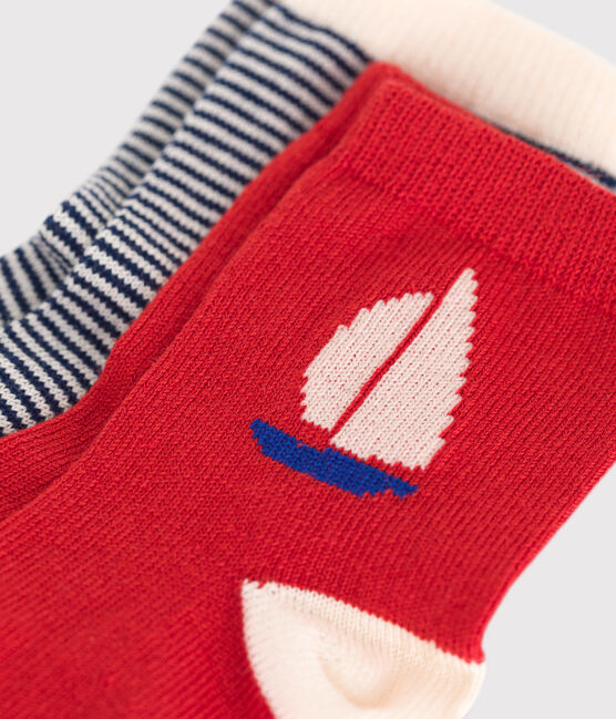 Pairs of babies' stripy cotton socks - 2-Pack variante 1
