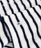 Babies' Striped Terry Bath Cape LAIT white/MEDIEVAL blue