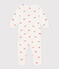 Babies' crab pattern cotton pyjamas MARSHMALLOW white/MULTICO white