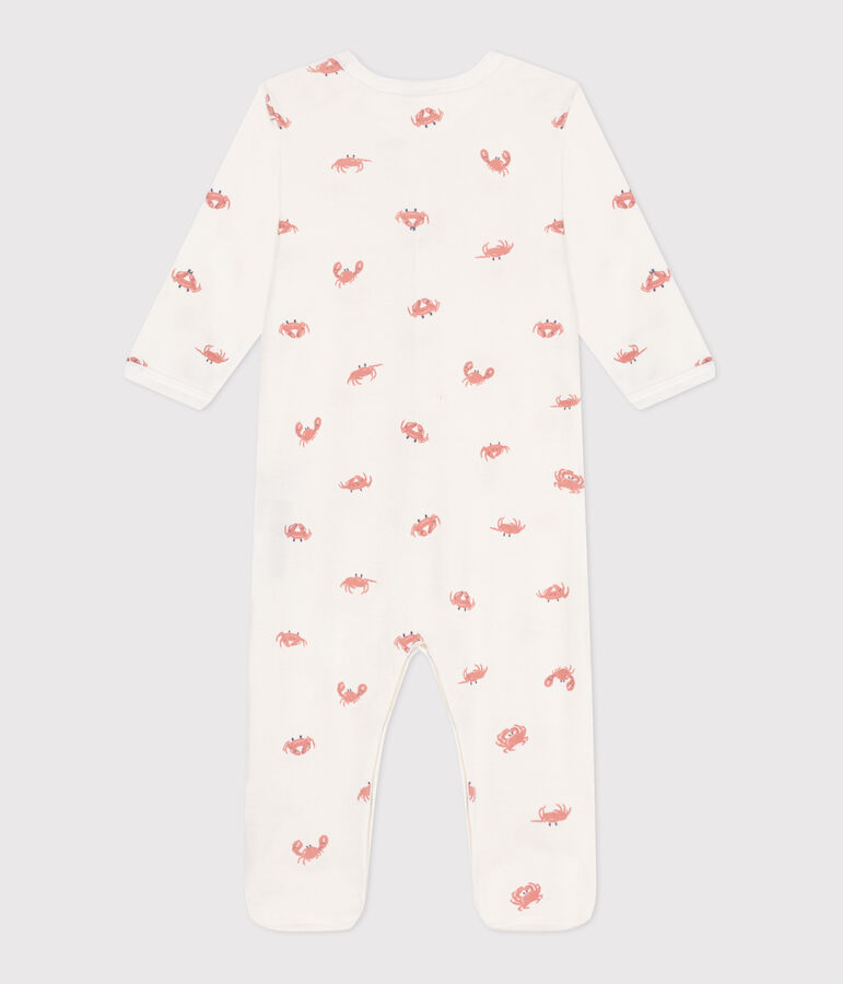 Babies' crab pattern cotton pyjamas white/multicolor