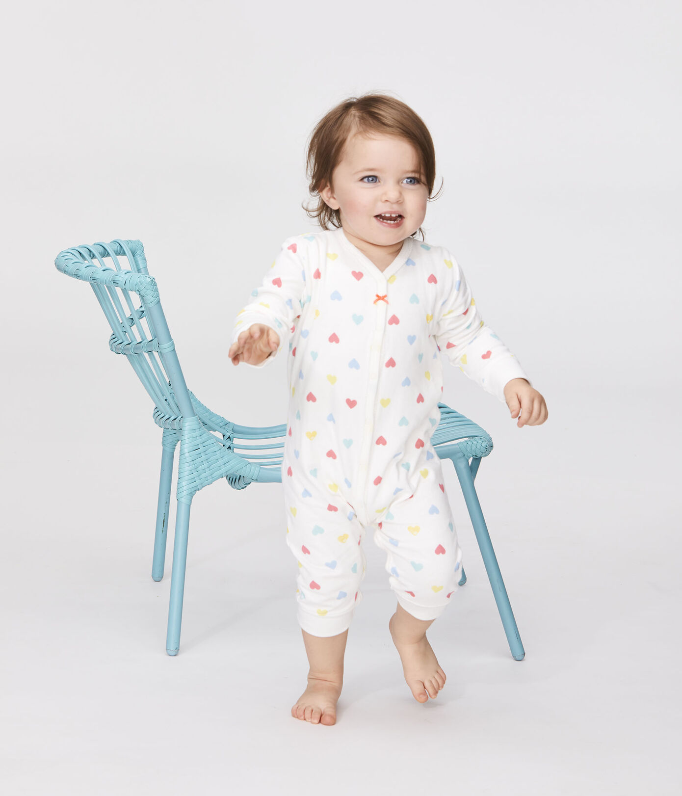 Baby Girls' TubeKnit Footless Sleepsuit Petit Bateau